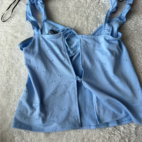 H&M Backless Cute Baby Blue Bow Top - Picture 2 of 3